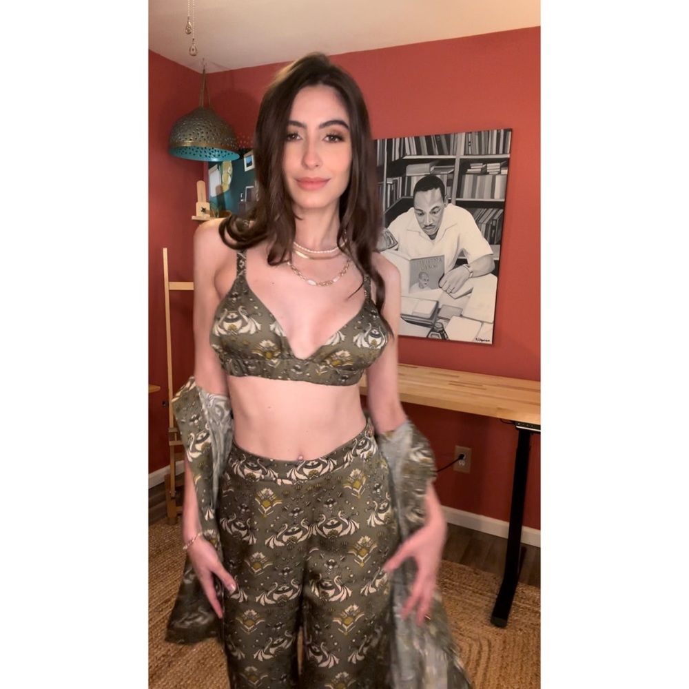 Tilted Lotus Passionate Peacock Bralette - Size Medium
